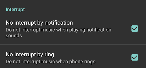 How to Enable a Do Not Interrupt mode in jetAudio HD Music Player for Android?
