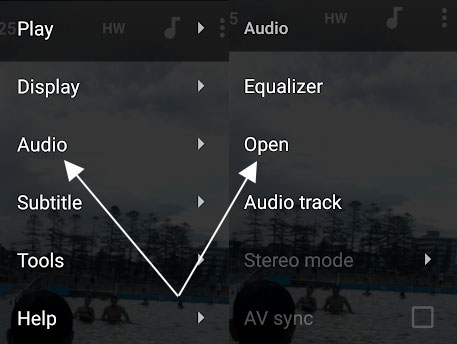 MX Player – Open a Different Audio for a Currently Playing Video